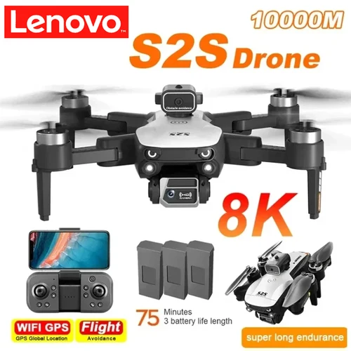 Lenovo S2S Drone 8K 5G GPS HD fotografía aérea cámara Dual obstáculo omnidireccional evitación sin escobillas Quadcopter Juguetes