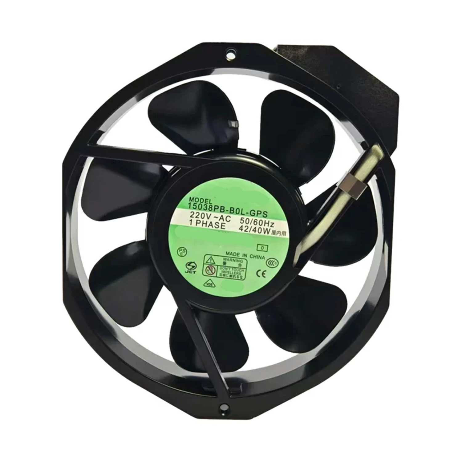 

Вентилятор охлаждения 15038PB-B0L-GPS AC 220 В 42/40 Вт 17238 172*150*38 мм 17 см 2-контактный