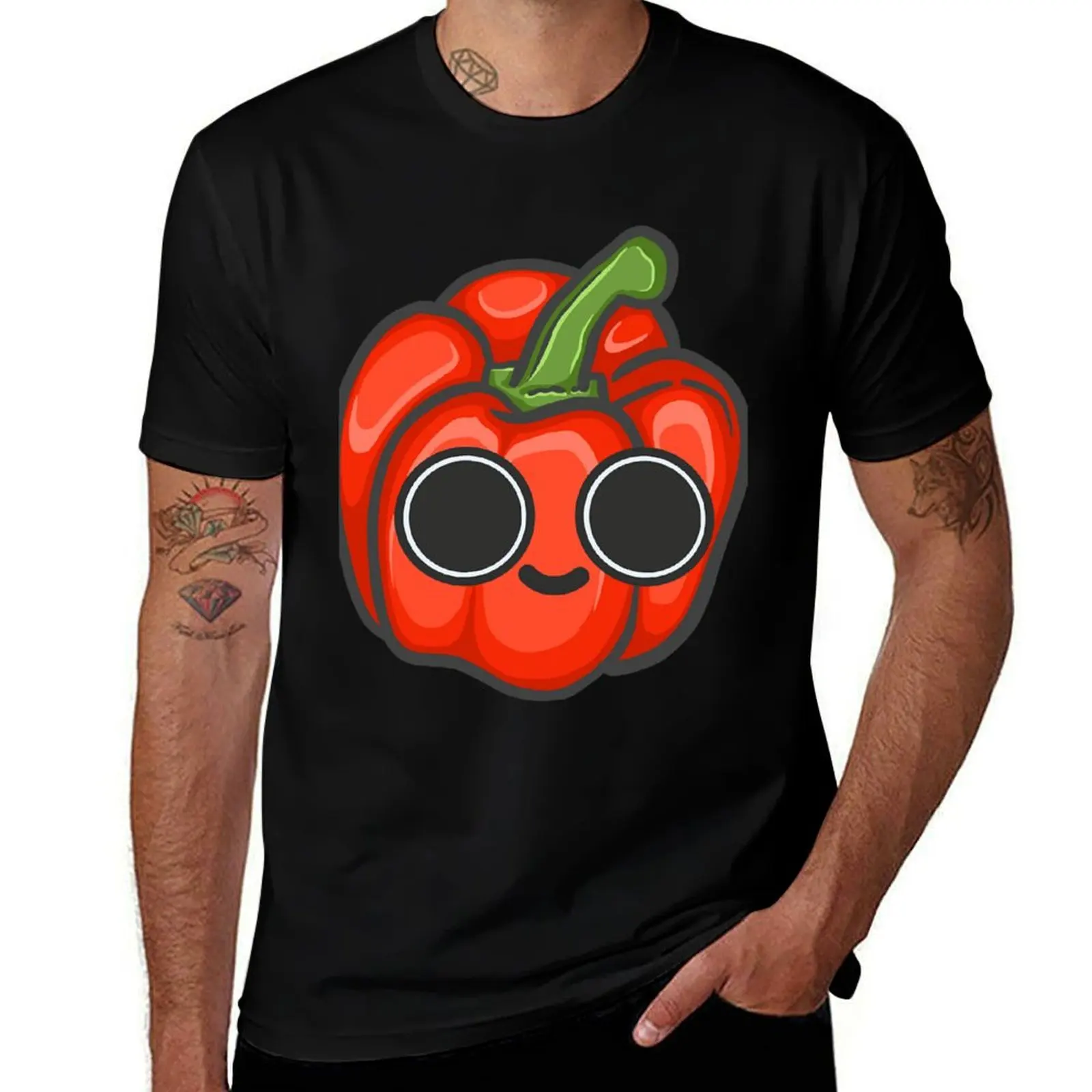 

Cute red bell pepper cartoon T-Shirt vintage sublime quick-drying summer tops mens graphic t-shirts