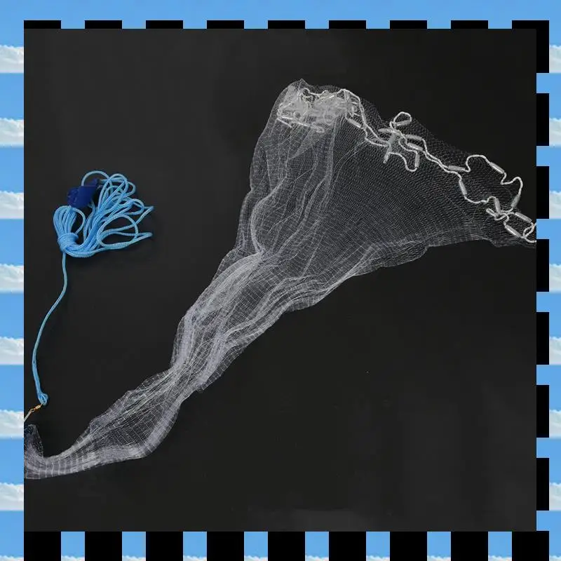 

ABME 3Pcs 8Ft 2.4M Fishing Net Bait Easy Throw Hand Cast 3/4 Inch Strong Nylon Mesh + Sinker