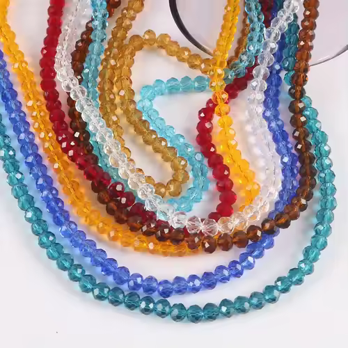 2mm 4mm 6mm 8mm Rondelle Austria Crystal Beads Faceted Glass Beads Loose Spacer Beads for DIY Bracelet Garment Making - Image 2