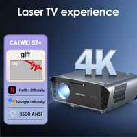 CAIWEI S7+ 1080P 4k Ultra HD Projectors for Home Theater Google TV Smart Wifi 6 Auto Focus and Keystone 3500 ANSI Projector