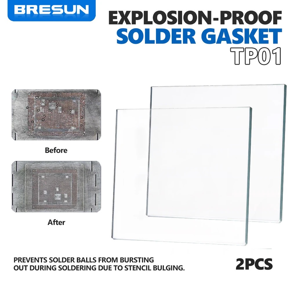Bresun TP01 Solder Placement Anti-Burst Pads 2PCS for Mobile Phone Repair Stencil Solder Placement Anti-burst Solder Tools