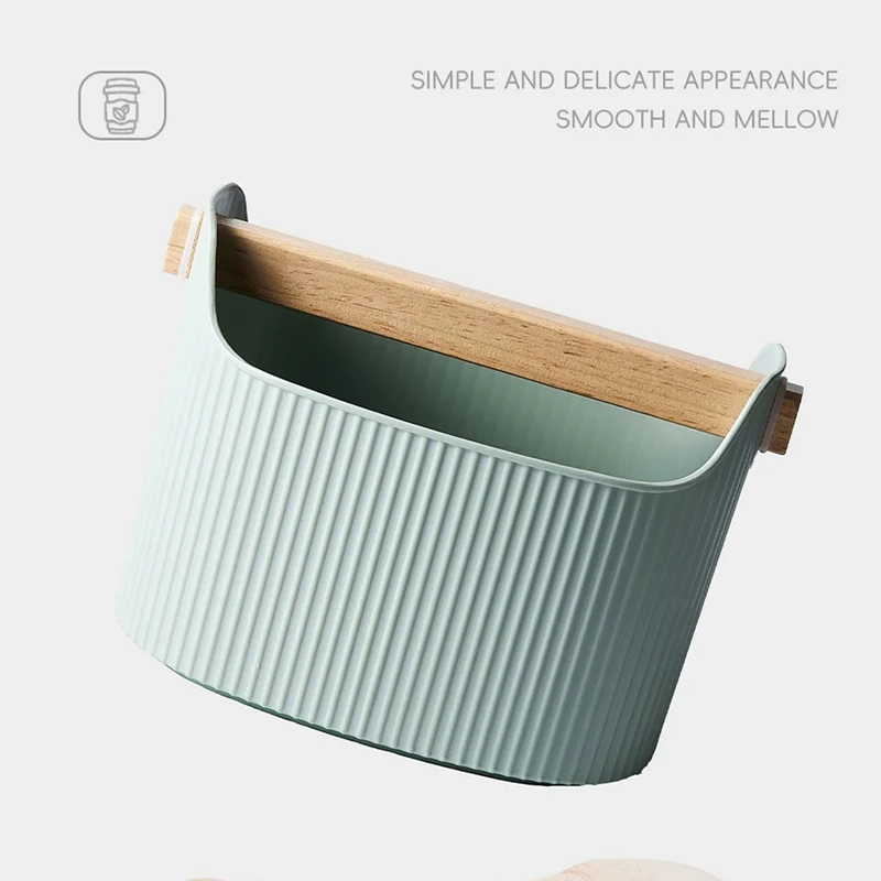 Coffee Knock Box Large Capacity Espresso Grounds Container Powder Beveled Residue Dump Bucket Maker Tools Light Green
