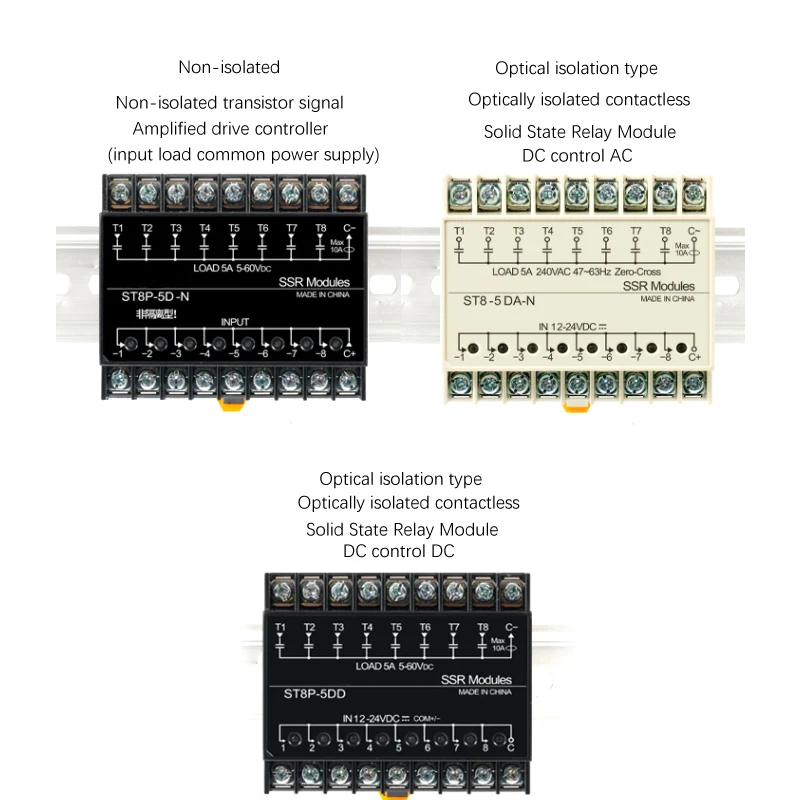 PLC DC Amplifier Board Module ST8P-5DD Optocoupler Isolation Solid State Relay Transistor Output Module