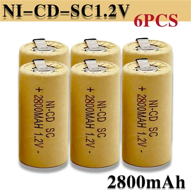 

2800mAh SC NiCad Rechargeable Battery for Bosch Hitachi and DeWalt Power Tools, Screwdriver Battery, 1.2V, High Quality