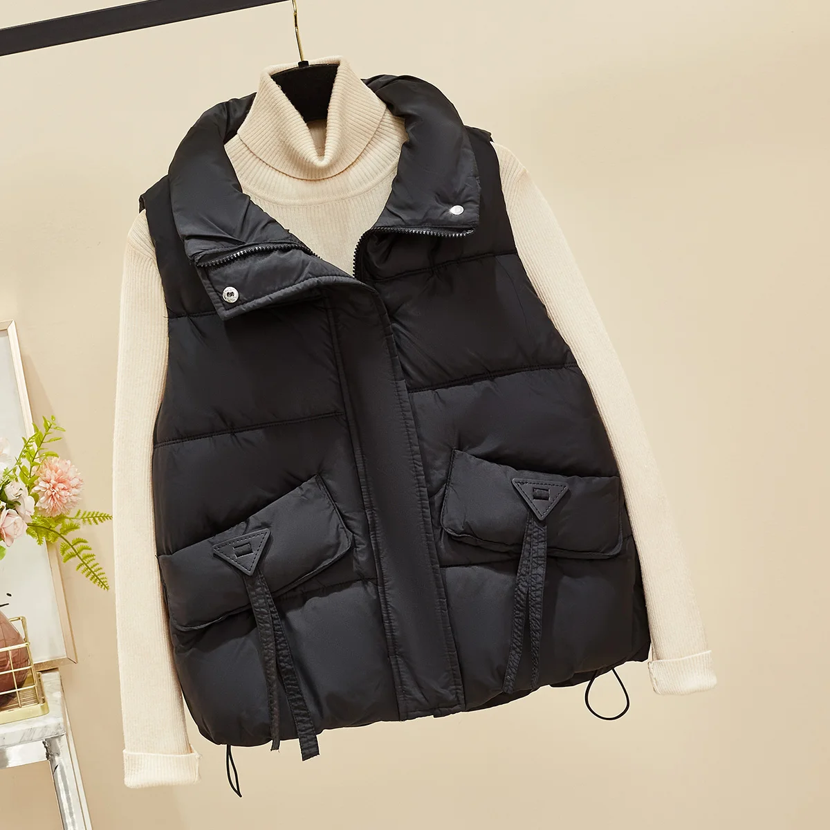 

Модный утепленный хлопковый жилет для женщин, новинка 2025 года, европейские товары, осенне-зимняя верхняя одежда, кардиган