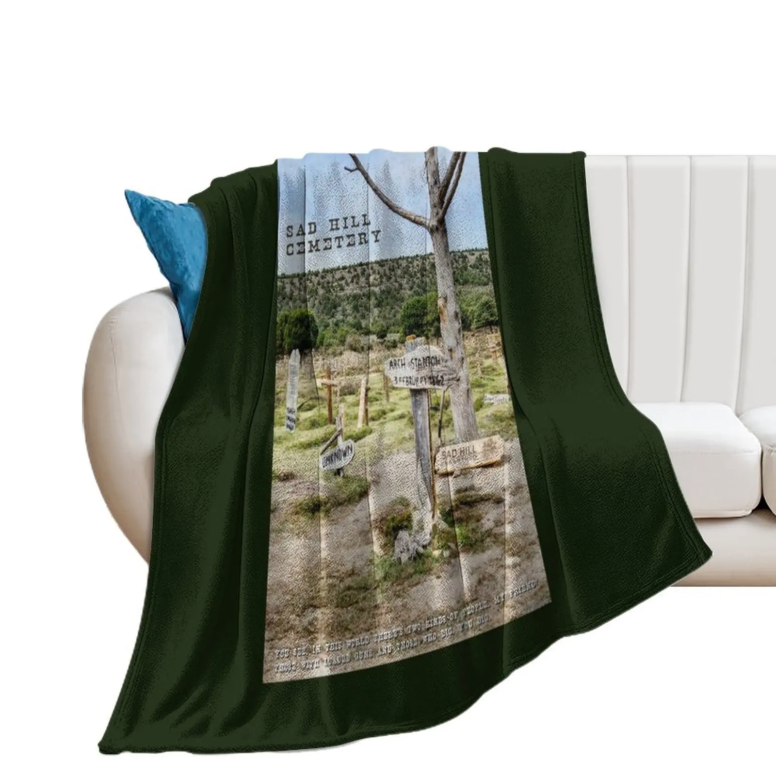 

Arch Stanton Grave Sad Hill Cemetery Throw Blanket Hairys for winter Retros Blankets