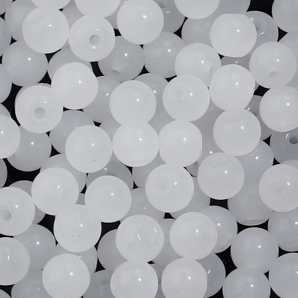 50pcs 6mm Glass Round Beads for DIY Jewelry Making
