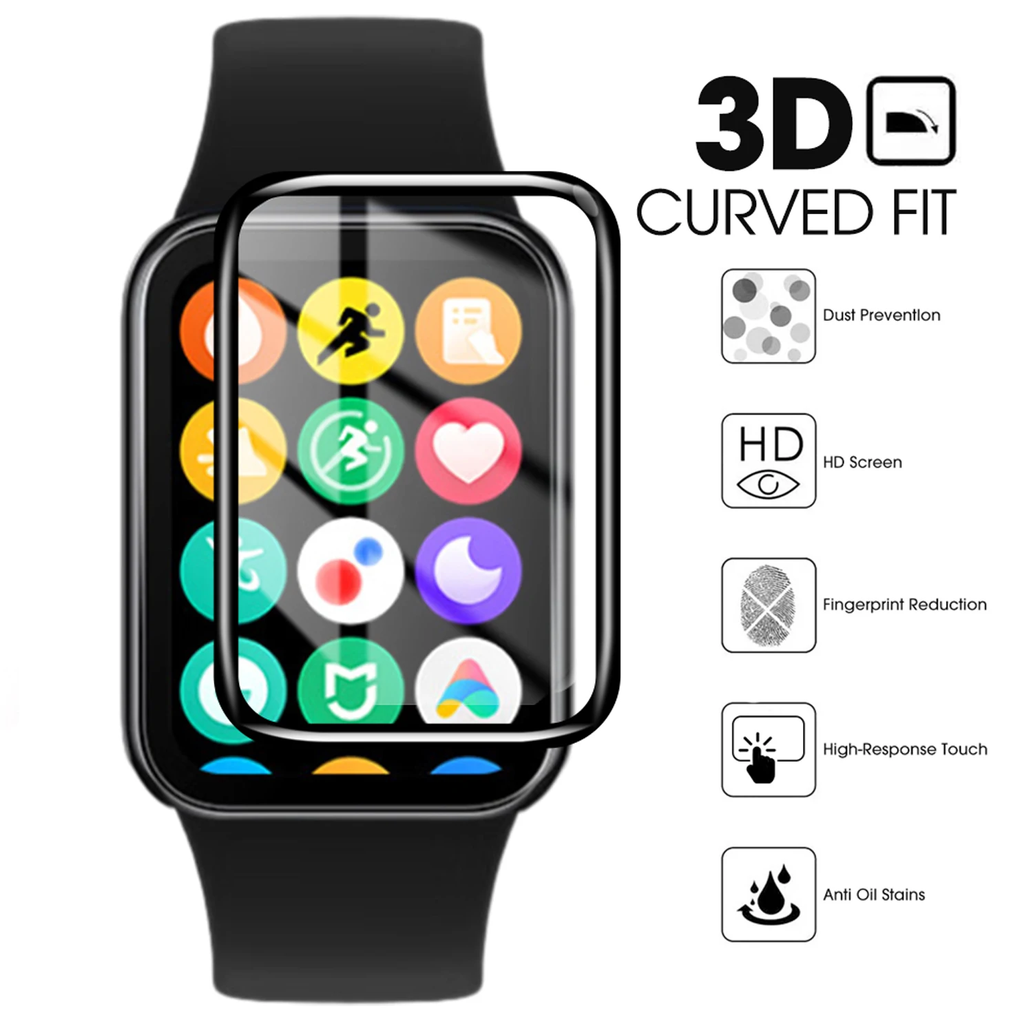 3D Curved Edge Screen Protector for Xiaomi Mi Band 9Pro Soft HD Transparent Anti-scratch Watch Film for Xiaomi MiBand9 Pro Cover