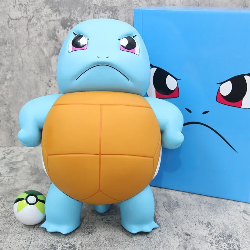 40cm Pokemon Big Size Squirtle Anime Doll Handmade Ornaments Pvc Kawaii Manga Peripheral Desktop Collectible Model Kid Toy Gift