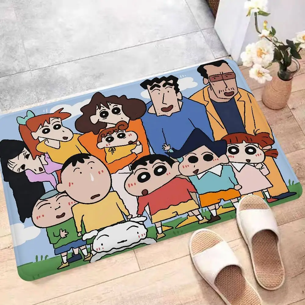 Anime C-Crayon S-Shin-chan Kitchen Mat Kids Room Bedroom Decoration Balcony Anti-Slip Doormat Living Room Alfombra