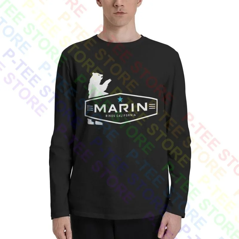 Marin Bikes California Mountain Full Suspension Trail Long Sleeve T-Shirts T-shirt Tee Cute Natural