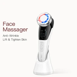 ANLAN Massageador Facial EMS Lifting facial Limpeza profunda   Cuidados com a pele com luz LED Apertar a pele Compressa Quente e Fresca Dispositivo de beleza para cuidados com a pele