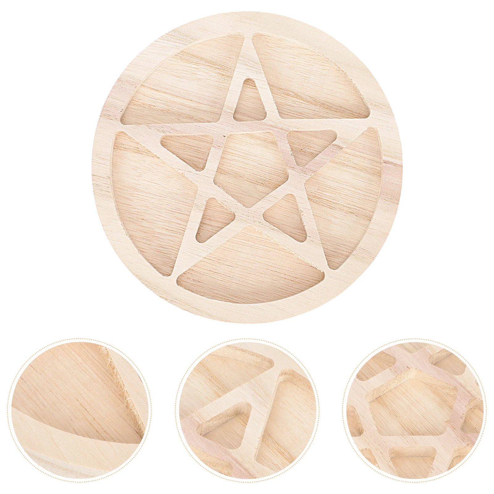 

2 Pcs Essential Oil Storage Tray Decorative Plate Rustic Shelf Wood Holder Display Jewelry