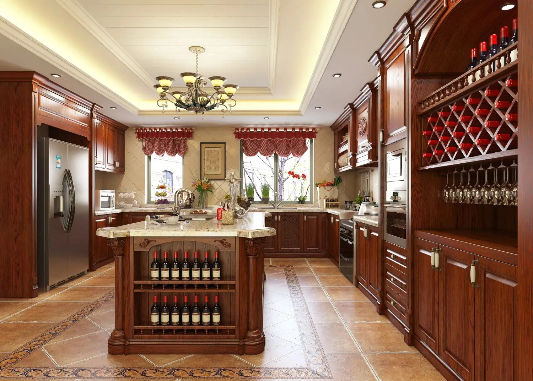 Classic Luxury Cherry wood solid wood cabinet