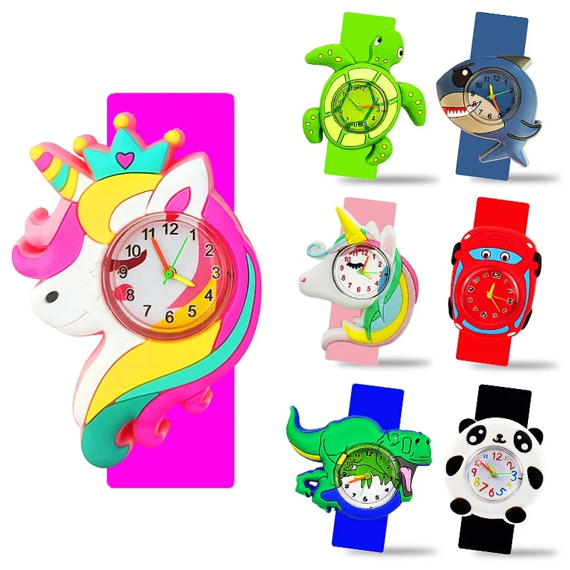 Cartoon Children Watches Baby Study Time Toy Bracelet Kids Digital Smart Watch for Boys Girls Birthday Gift Clock Free Battery