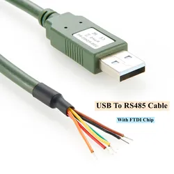 USB-RS485-WE-1800 Cable USB A to RS485 Serial Converter Cable Wire End Serial Cable with Chip RS485 Cable for Windows Android