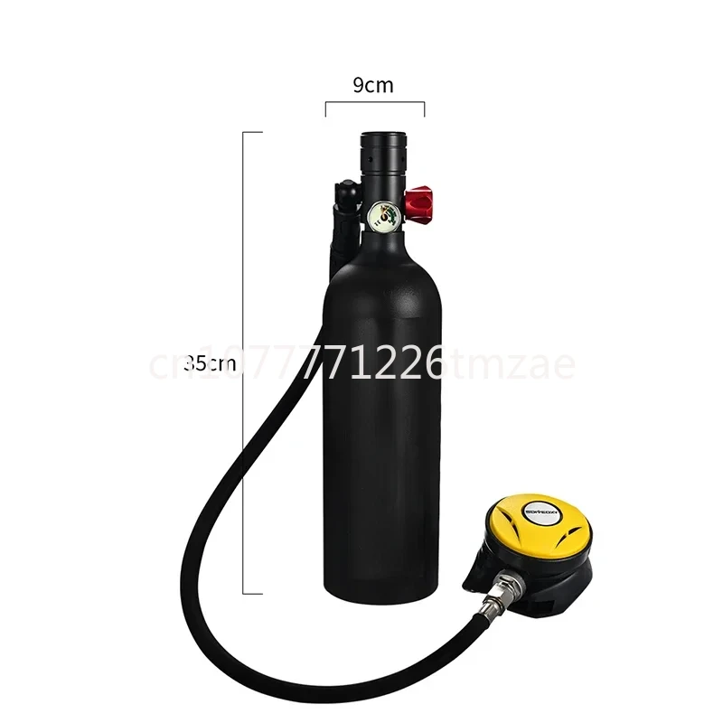 Underwater Respirator C Set with Breather Valve, Lung Tank Diving Mini Underwater Cylinder Scuba Diving Oxygen Tank 1L Cylinder