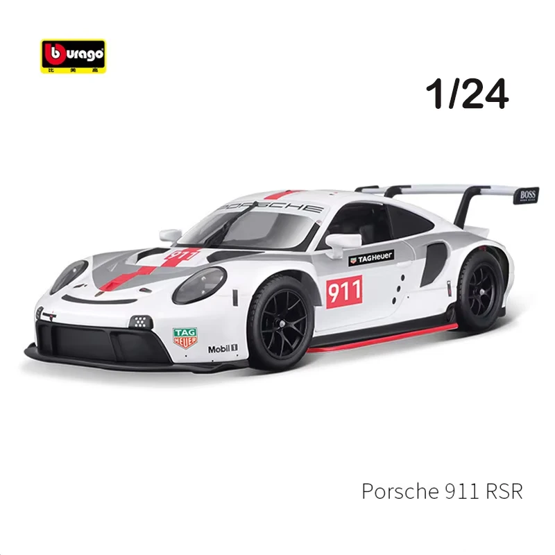 

Bburago 1:24 Scale Porsche 911 RSR LM 2020 Weissach alloy racing car Alloy Luxury Vehicle Diecast Car Model Toy Collection Gift