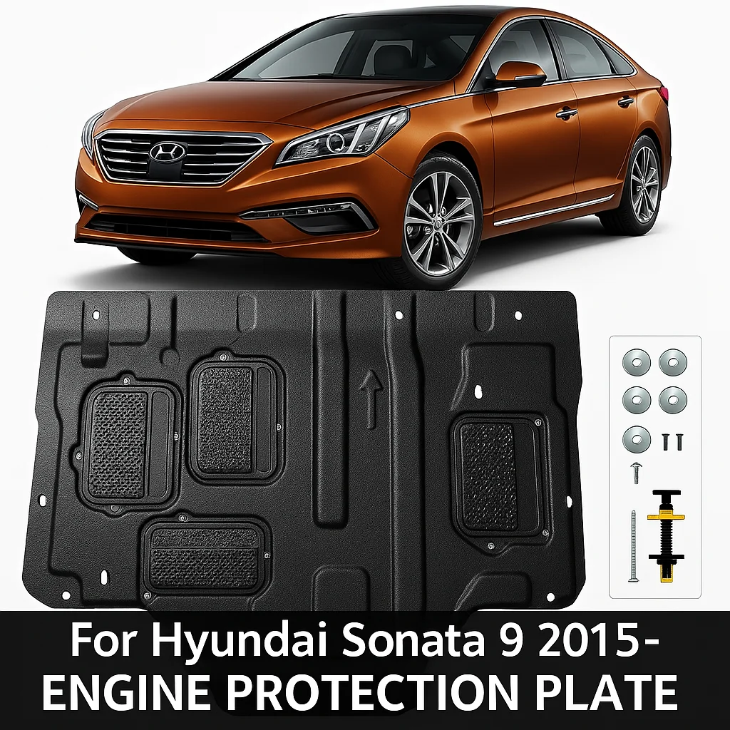 

For Hyundai Sonata 9 2015- Under Engine Guard Board Splash Shield Mud Fender Plate Cover Black Car Mudflap Mudapron Mudguard Lid