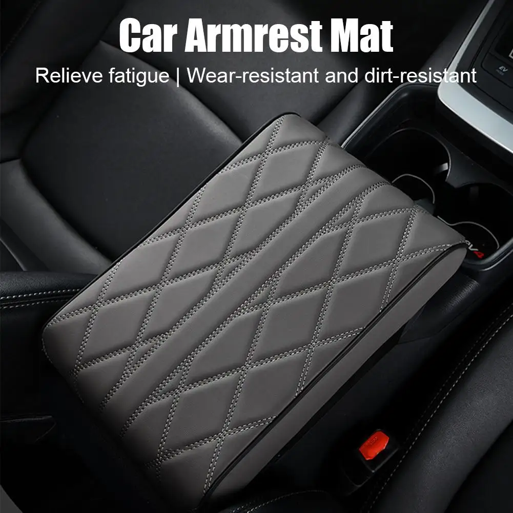 Car Nappa Leather Armrest Box Pad 32*22*5.5CM Universal Armrest Anti Sponge 5 Rebound Box Pad Memory Armrest Slip Colors Se L8S2