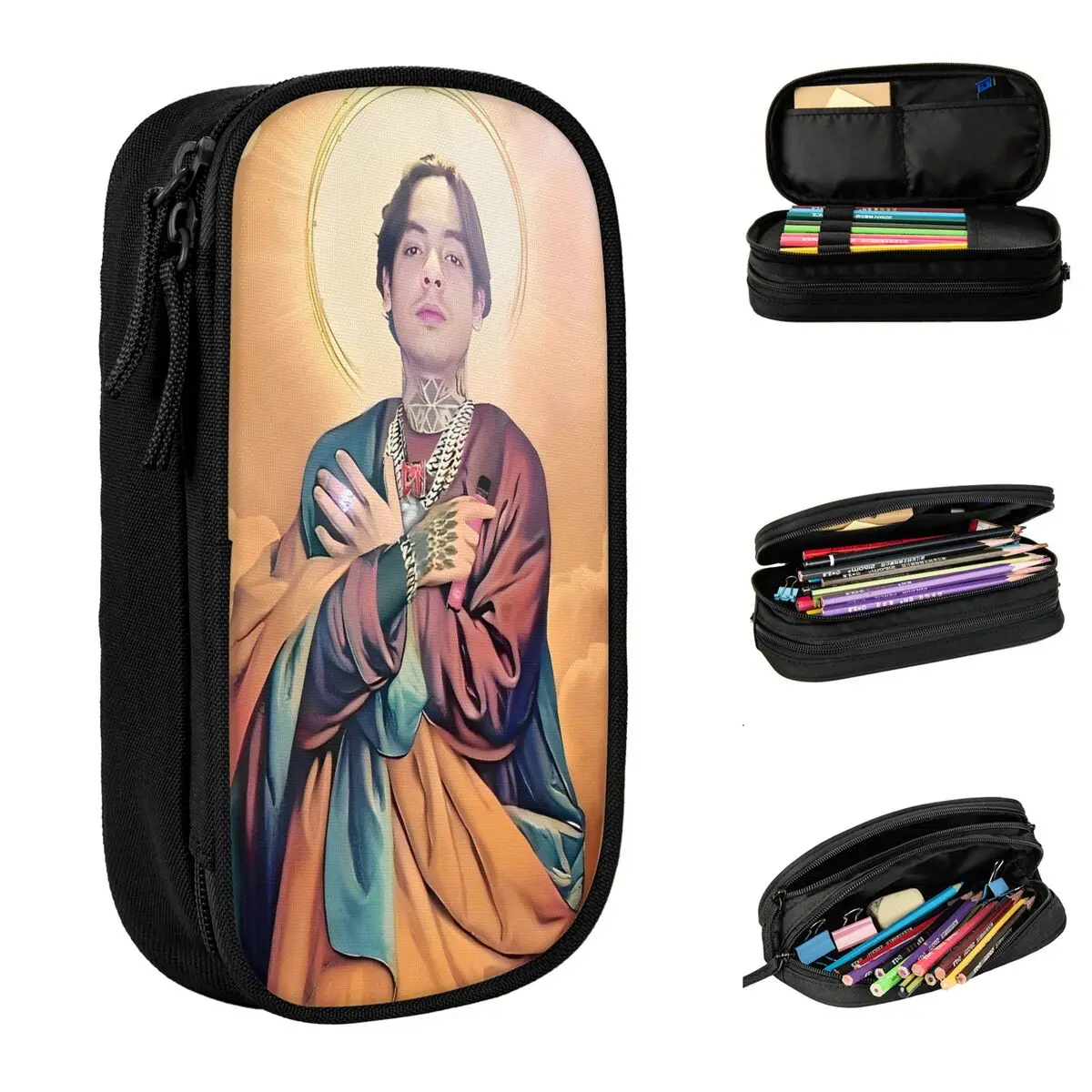 Rapper Natanael Cano Art Pencil Cases Nata Montana Pen Holder Bag Girls Boys Big Capacity Students School Cosmetic Pencilcases