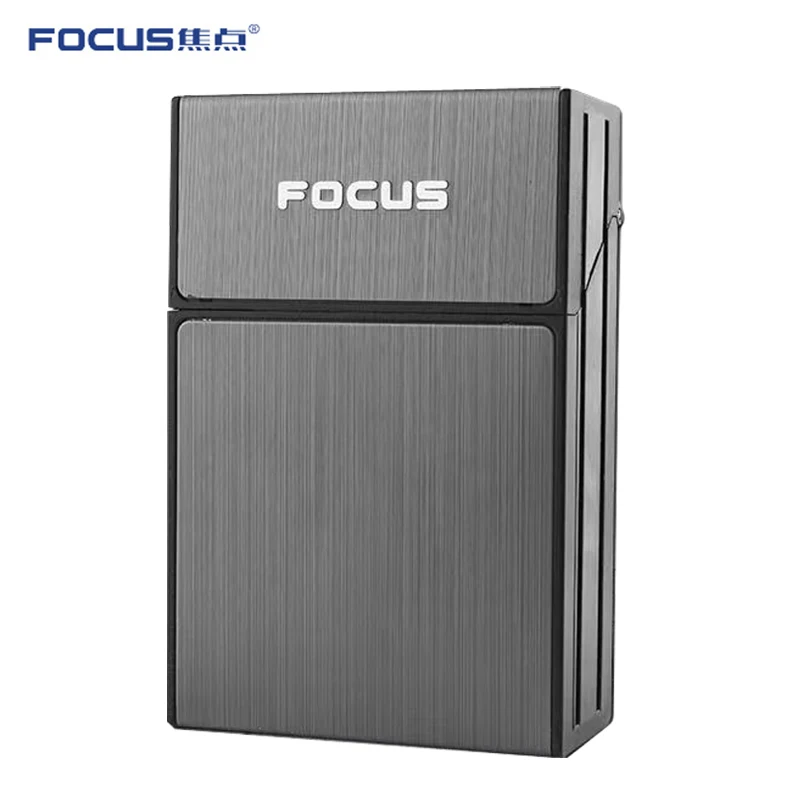 FOCUS Upgrade Version Cigarette case holder 20pcs Cigarette Capacity Cigaret Box Smoking Accessary And card box Gift for Men