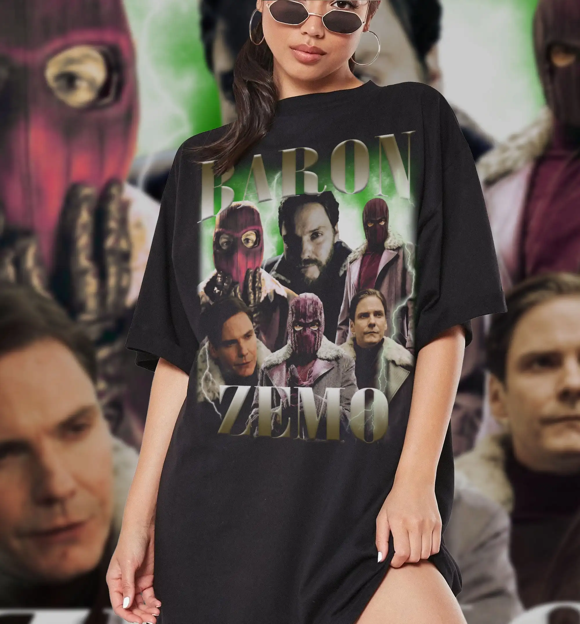 Baron Zemo T Shirt For Women and Man Movie Vintage 90s Bootleg Homage