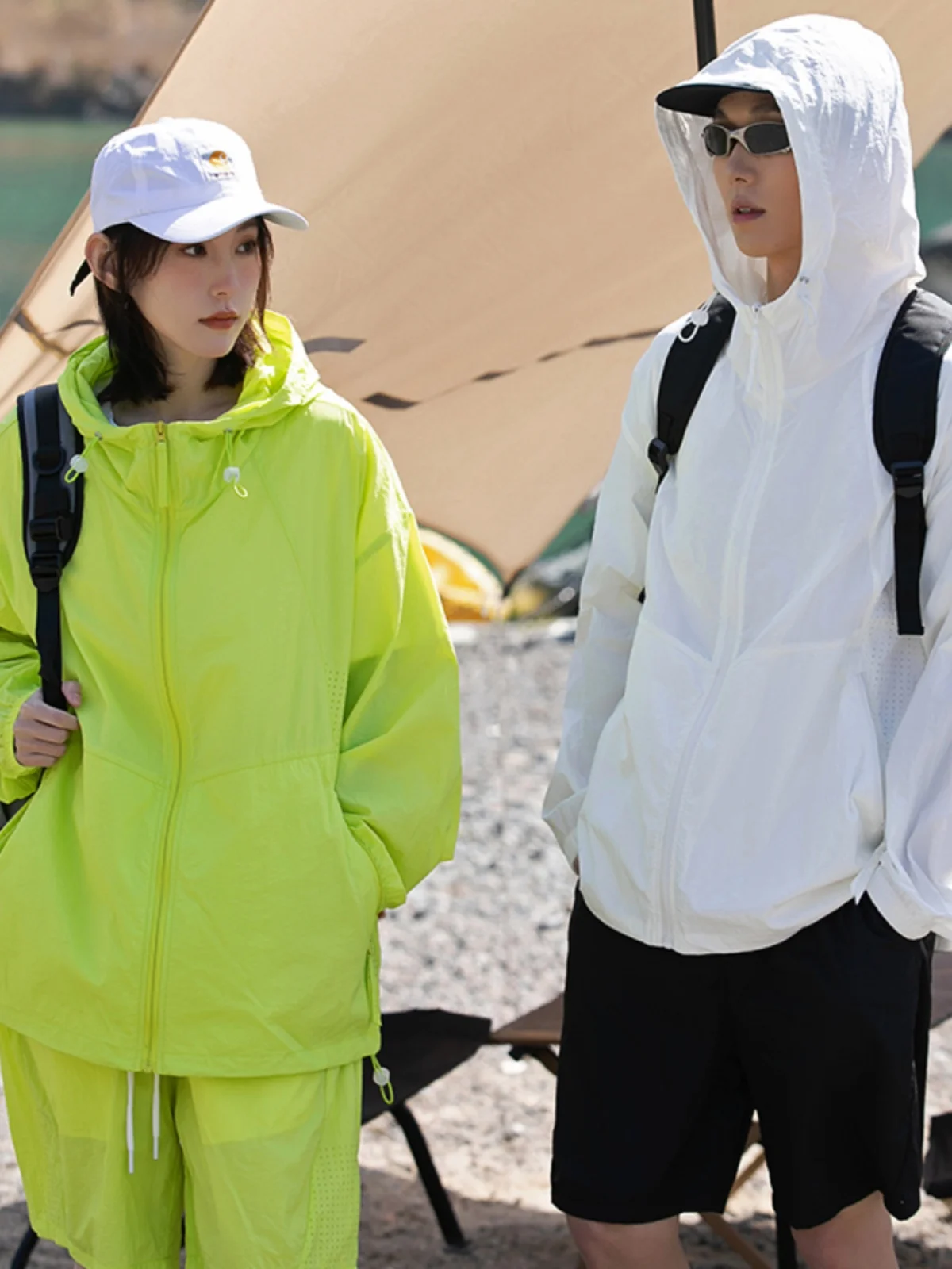 เสื้อแจ็คเก็ตกันแดด UPF50 น้ำหนักเบา ระบายอากาศได้ดี สไตล์ลำลอง มีฮู้ด สำหรับผู้ชาย ฤดูใบไม้ผลิ ฤดูร้อน ผ้าบาง สีพื้น