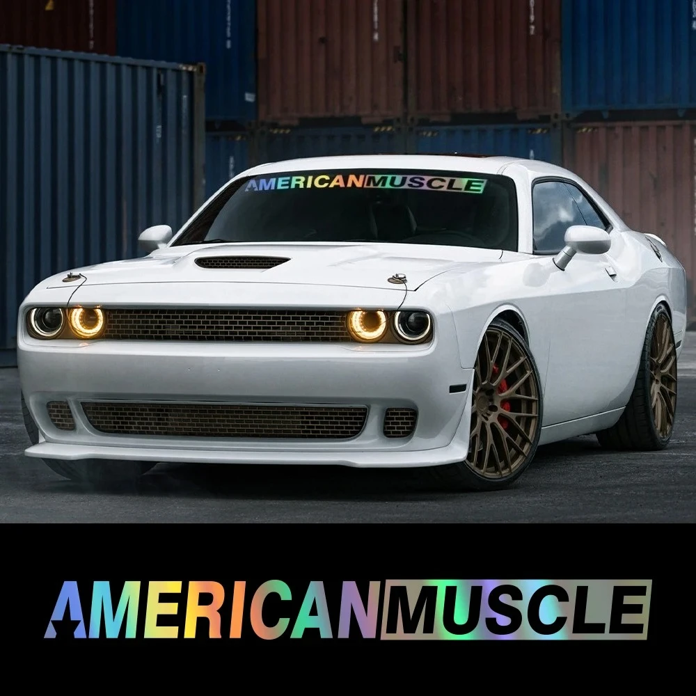 American Muscle Car Windshield Sticker Front Window Vinyl Film Decal For Challenger Mustang Camaro Auto Tuning Decor Accessories
