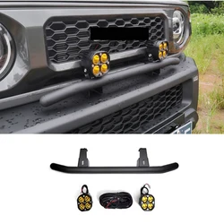 For Suzuki Jimny 2/4Door 2019-2025 Car Front Bumper Grills Spotlight Bracket Supports Exterior Car Accessories