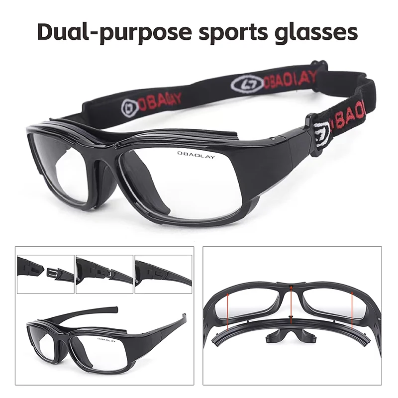 Latest Outdoor Sports Goggles wholesale Football Glasses Basketball Tennis Glasses Protect Lens Can Replace Prescription Lenses