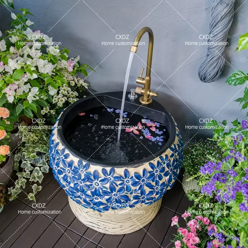Outdoor Mop Sink for Garden Courtyard Terrace Villa Yard Hand Washing Station Utility Pool