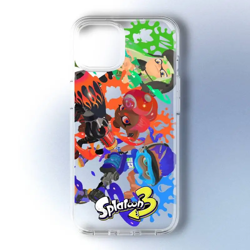 Game Splatoon 3 Phone Case For Samsung GalaxyS20 S21 S30 FE Lite Plus A21 A51S Note20 Transparent Shell