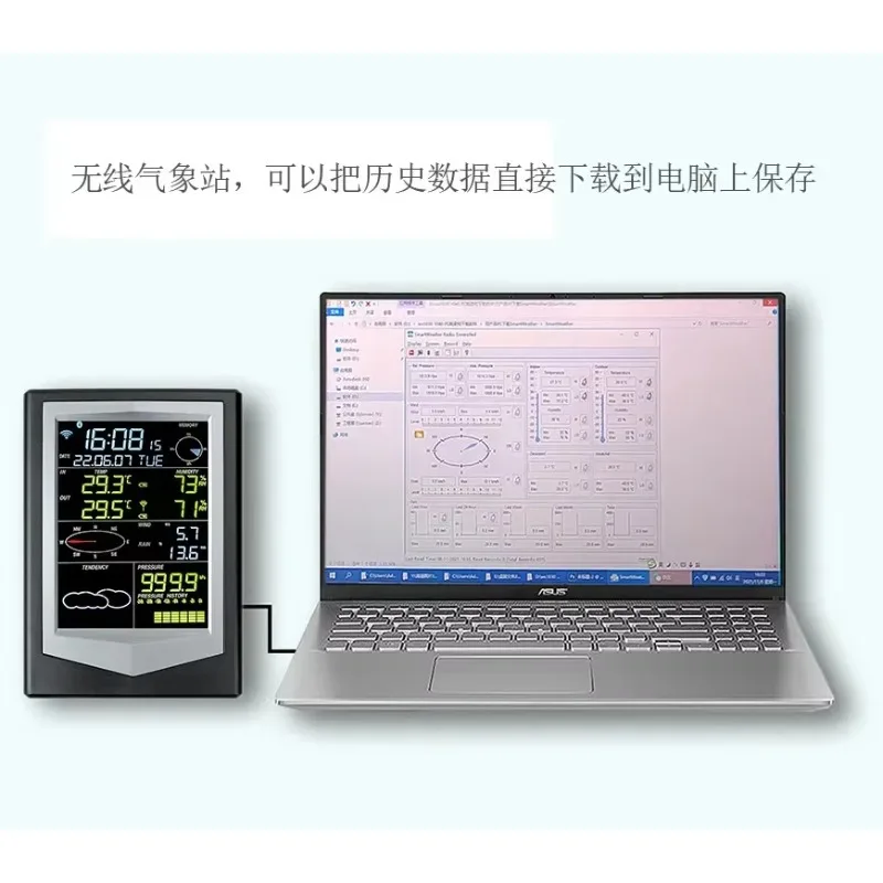 Test Meter WS2040VA Outdoor Solar Wireless Weather Station Multi-function Wind Speed Rainfall Temperature Humidity Instrument AP