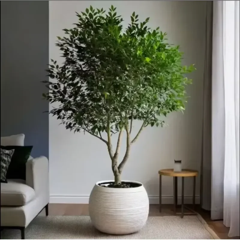 Large Artificial Olive Tree Indoor Decoration Soft Faux Plant for Living Room Courtyard Christmas Home Decor Fake Greenery