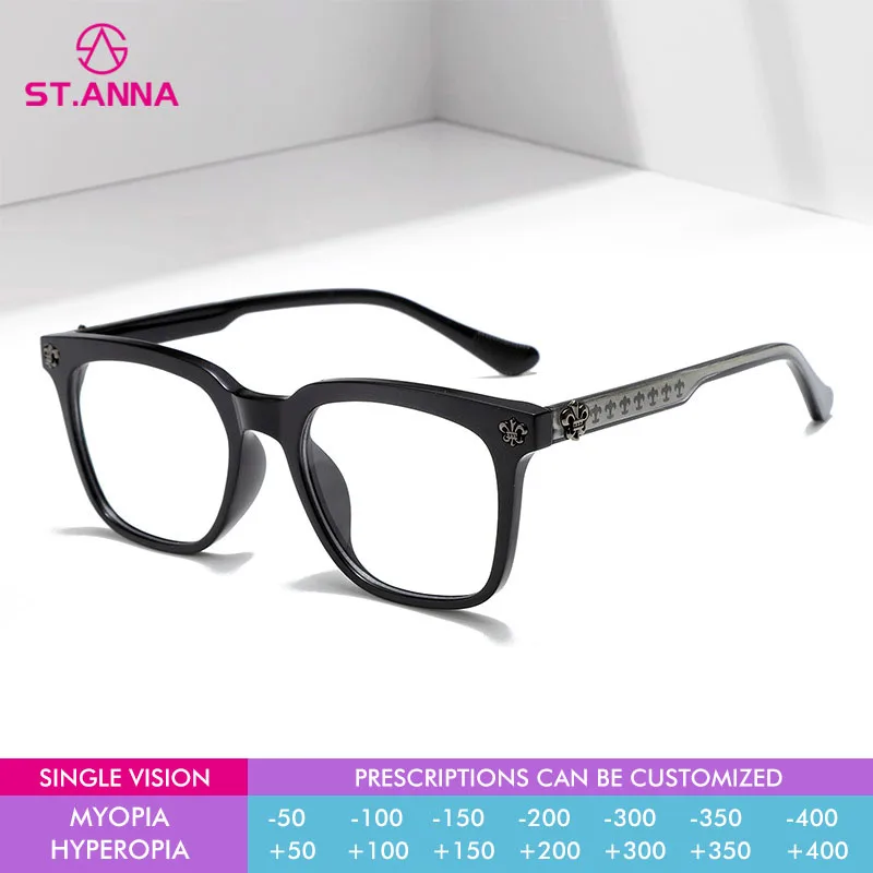 

Мужские очки по рецепту ST.ANNA, женские очки для чтения, мужская оправа для очков для женщин, сверхлегкие оправы, очки-1