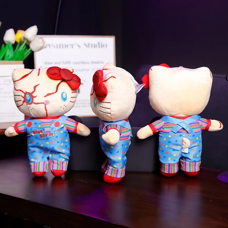 HelloKitty Caráter Periféricos Chucky Co-Branded Criativo Halloween Brinquedo De Pelúcia, Decoração Do Quarto, Mobiliário Doméstico, Presente De Férias