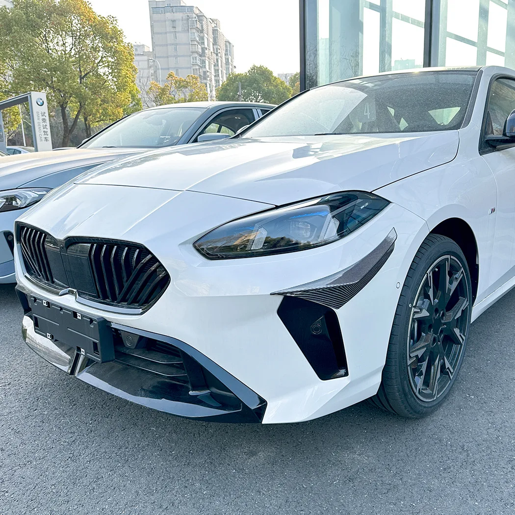 Car Front Bumper Splitter Spoiler Air Vent Cover Side Canard For BMW 1 Series F70 2 Series F74 M Sport 2024 2025+ ABS BodyKits
