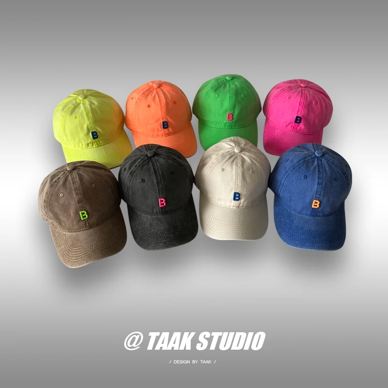 B Letters Hoed Dames Zomer Koreaanse Stijl Ins All-Match Rose Rode Baseballpet Piekpet Mode