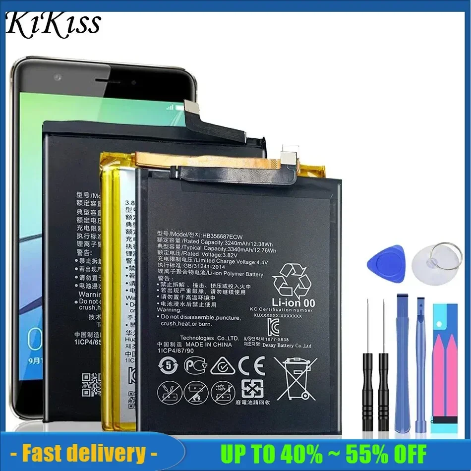 Battery For Huawei Nova 2 3 4 2i 3i 5i 3E 4E Plus/For Honor (Mate) 8 9 10 20 Lite Pro X RS SE 9i 7X G7 G8 G8X G9 G10