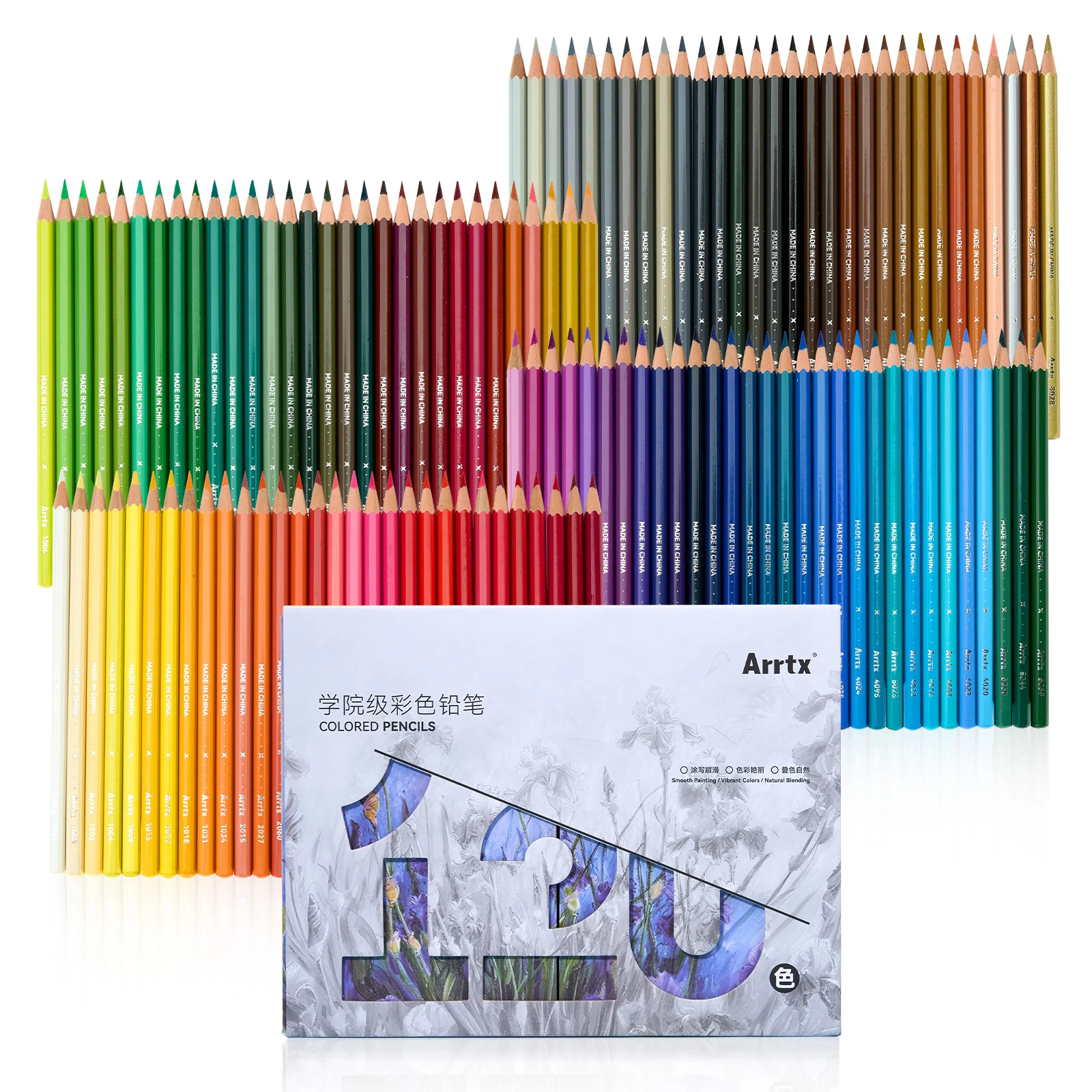 Arrtx Colored Pencils, Set of 120 Colors, Soft Core Coloring Pencils with Vibrant Color, Oil Based Colored Pencils for Drawing