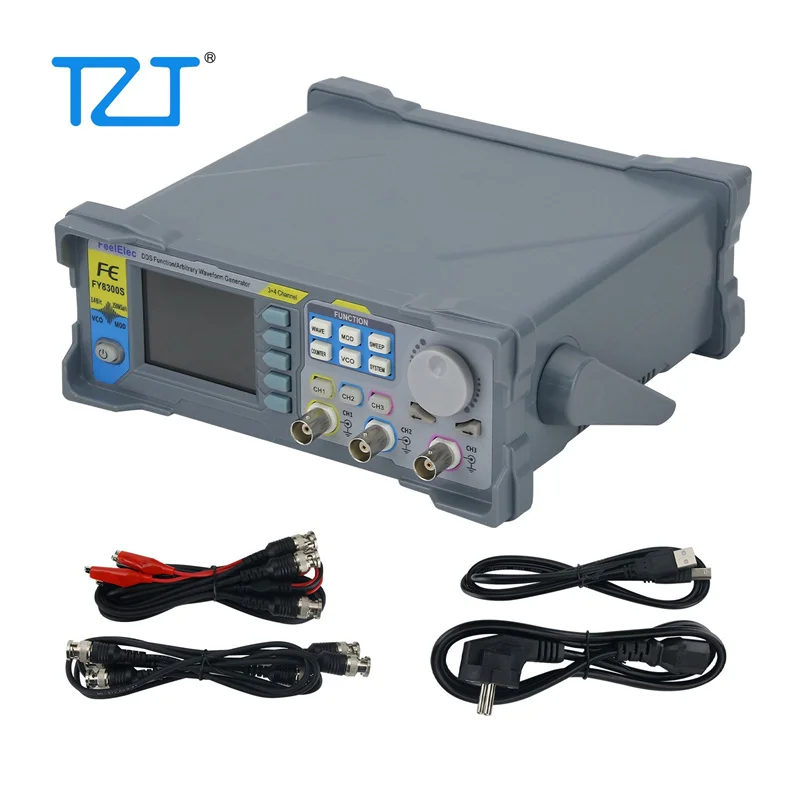 TZT FY8300S-20M 20MHz 60M 60MHz3-Channel DDS เครื่องกำเนิดสัญญาณสัญญาณตามอำเภอใจ4CH TTL เอาท์พุทระดับ