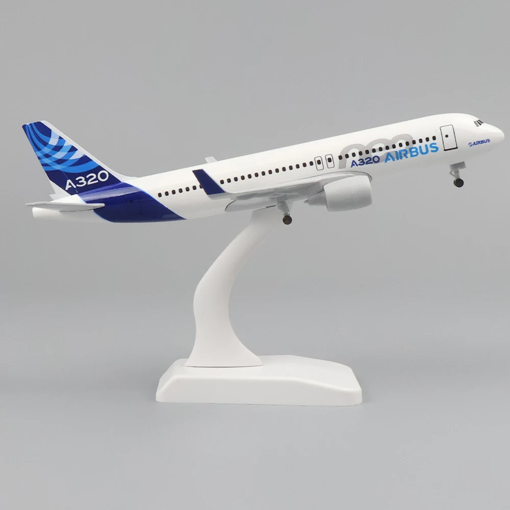 โมเดลเครื่องบินโลหะจำลอง20ซม. 1:400ของแท้ทำ A320โลหะแบบจำลองโลหะผสมพร้อมตุ๊กตาของขวัญสำหรับเด็กที่ใช้ในการลงจอด