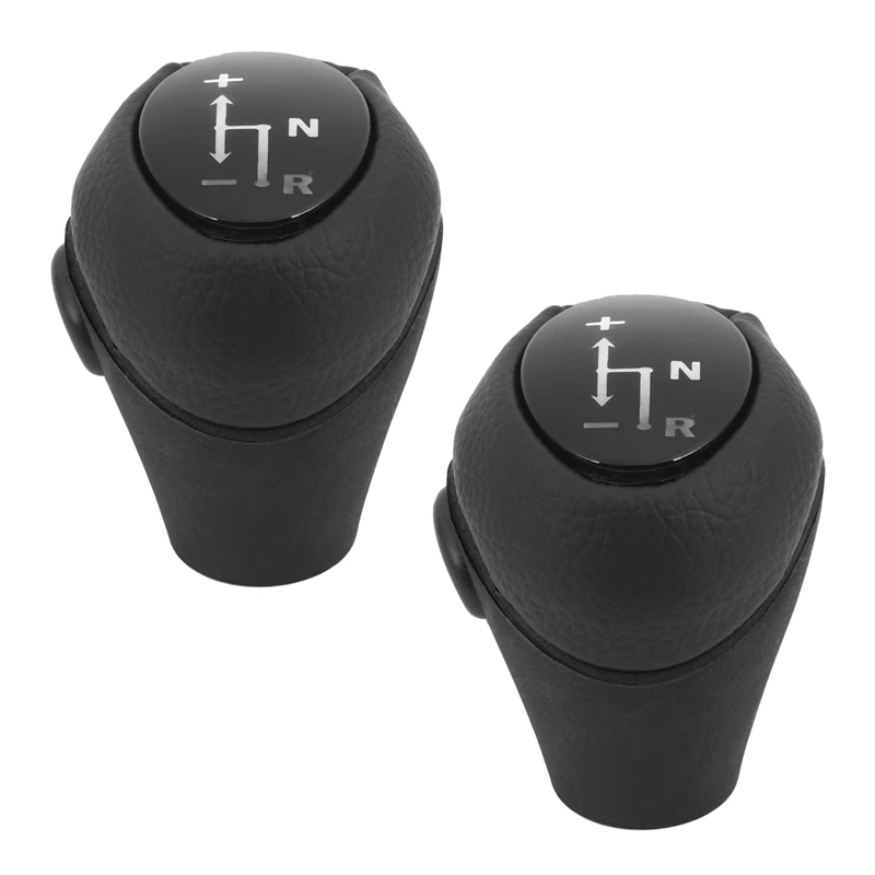 2X Gear Knob Automatic Knob Black For Smart Fortwo 450 451 1998-2014 Smart Roadster 452 2003-2006 Gear Head Case Sleeve