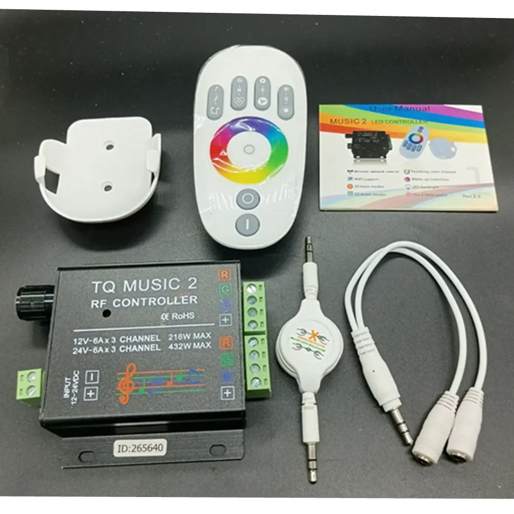 Music 2 Controller RGB LED Controller RF Music Audio control 18A 3 Channel TQ for SMD 3528 5050 5630 Led Strip Light