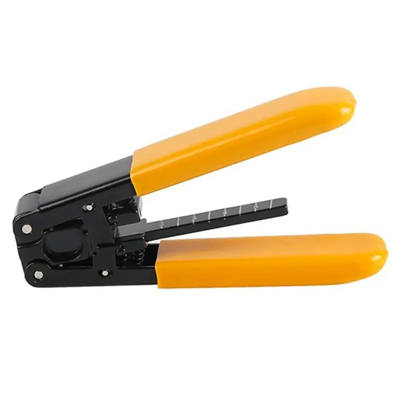 AC88 Optical Fiber Stripper Practical Cable Test Equipment Optical Cable Stripper Yellow Easy to Use
