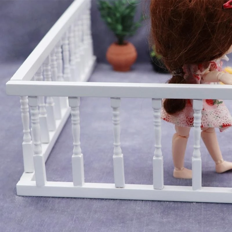 

Dollhouse Mini Furniture Balcony Handrail Micro Scene Model Modern Fence 15UB
