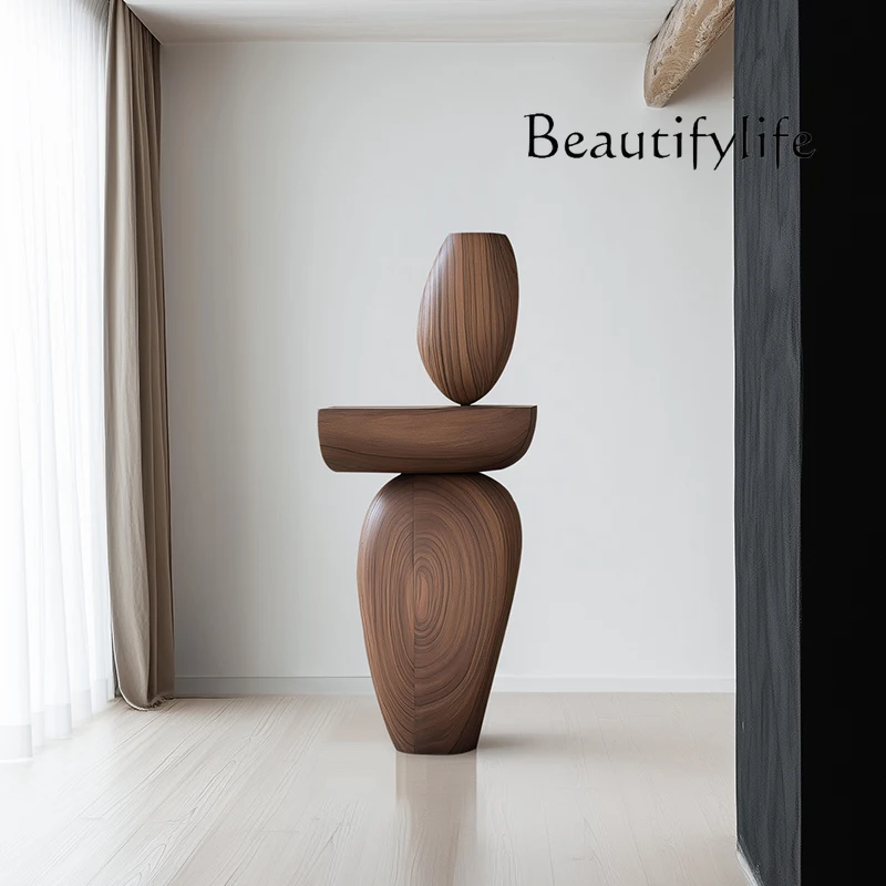 Hotel bed and breakfast wood carving decoration floor-to-ceiling ornament abstract art creative sculpture artwork
